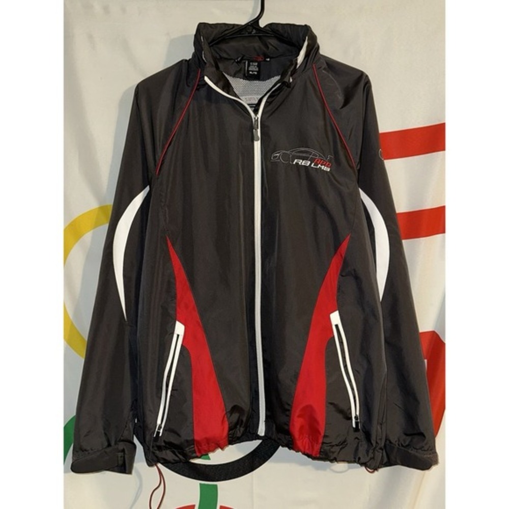Northend Sport Audi R8 APR LMS Jacket Womens XL Gray Full Zip‎ Rain Windbreaker